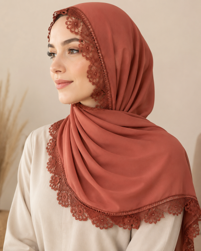 Шал с дантела